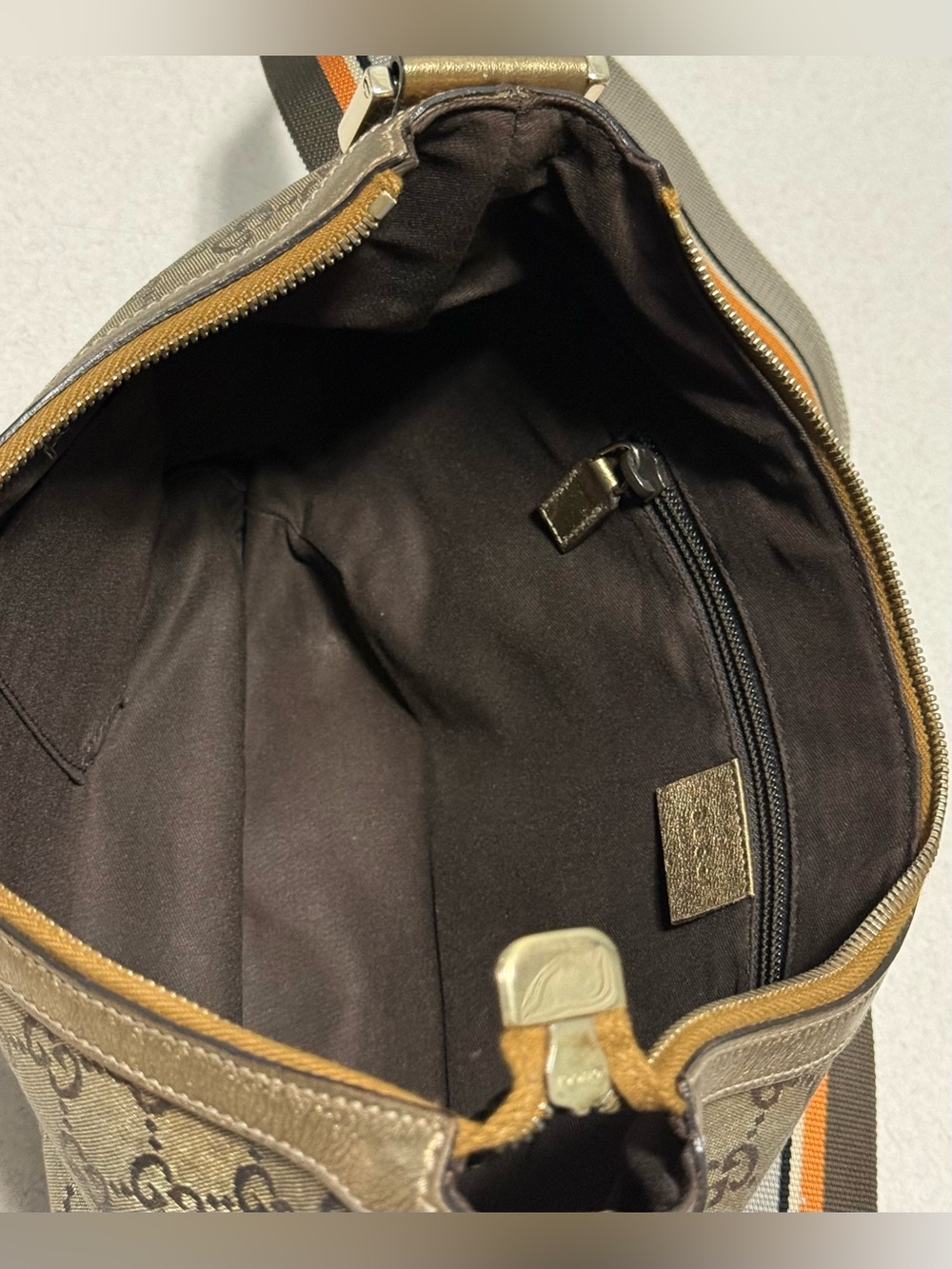 Gucci Vintage GG Hobo Crossbody Bag Canvas - Picture 11 of 16